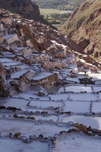 Photograph of salt pans in Peru